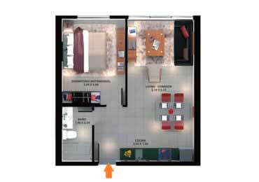 1 dormitorio Tipo A